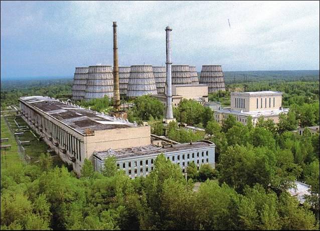 Остановленная в 2008 году Сибирская АЭС, расположенная на территории Сибирского химического комбината, г. Северск, Томской обл.